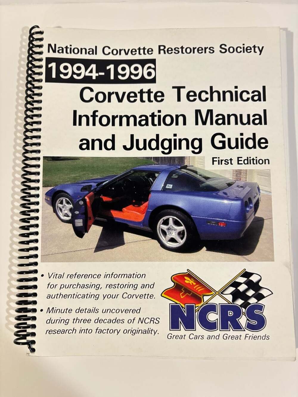 NCRS 1994-1996 Corvette Technical Manual and Judging Guide First Edition